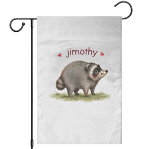 Cute Watercolor Viral Jimothy the Raccoon Garden Flag Viral Seattle Trash Panda Meme TS02 White Print Your Wear