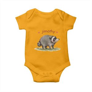 Cute Watercolor Viral Jimothy the Raccoon Baby Onesie Viral Seattle Trash Panda Meme TS02 Gold Print Your Wear