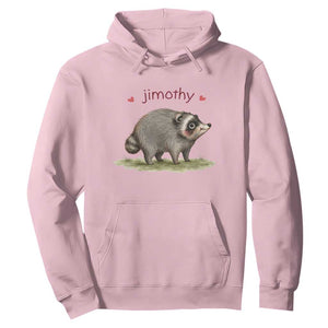Cute Watercolor Viral Jimothy the Raccoon Hoodie Viral Seattle Trash Panda Meme TS02 Light Pink Print Your Wear