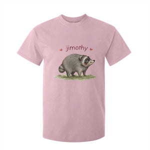 Cute Watercolor Viral Jimothy the Raccoon T Shirt For Kid Viral Seattle Trash Panda Meme TS02 Light Pink Print Your Wear