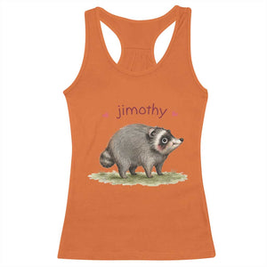 Cute Watercolor Viral Jimothy the Raccoon Racerback Tank Top Viral Seattle Trash Panda Meme TS02 Orange Print Your Wear