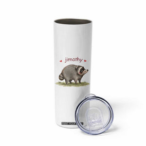 Cute Watercolor Viral Jimothy the Raccoon Skinny Tumbler Viral Seattle Trash Panda Meme TS02 Print Your Wear
