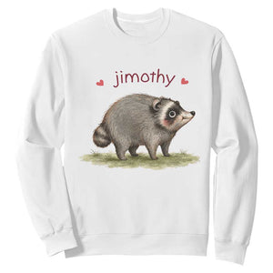Cute Watercolor Viral Jimothy the Raccoon Sweatshirt Viral Seattle Trash Panda Meme TS02 White Print Your Wear