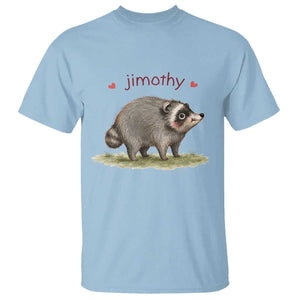 Cute Watercolor Viral Jimothy the Raccoon T Shirt Viral Seattle Trash Panda Meme TS02 Light Blue Print Your Wear
