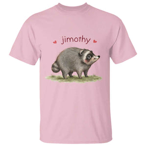 Cute Watercolor Viral Jimothy the Raccoon T Shirt Viral Seattle Trash Panda Meme TS02 Light Pink Print Your Wear