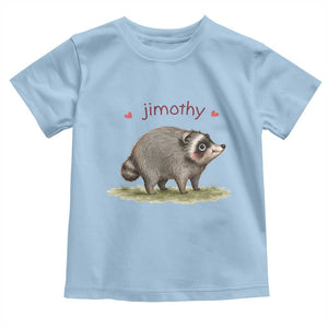 Cute Watercolor Viral Jimothy the Raccoon Toddler T Shirt Viral Seattle Trash Panda Meme TS02 Light Blue Print Your Wear