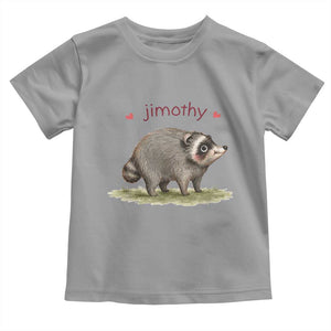 Cute Watercolor Viral Jimothy the Raccoon Toddler T Shirt Viral Seattle Trash Panda Meme TS02 Sport Gray Print Your Wear