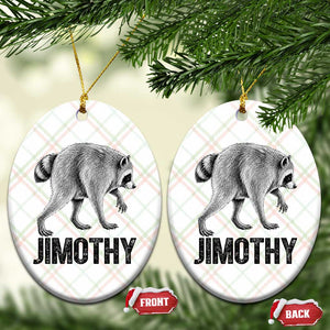 Viral Seattle Jimothy the Raccoon Ceramic Ornament Vintage Trash Panda Meme Graphic