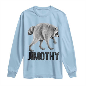 Viral Seattle Jimothy the Raccoon Long Sleeve Shirt Vintage Trash Panda Meme Graphic TS02 Light Blue Print Your Wear