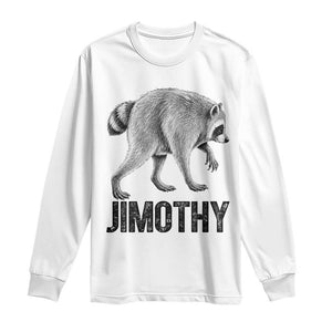 Viral Seattle Jimothy the Raccoon Long Sleeve Shirt Vintage Trash Panda Meme Graphic TS02 White Print Your Wear