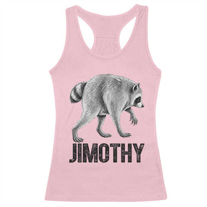 Viral Seattle Jimothy the Raccoon Racerback Tank Top Vintage Trash Panda Meme Graphic TS02 Light Pink Print Your Wear