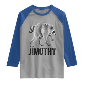Viral Seattle Jimothy the Raccoon Raglan Shirt Vintage Trash Panda Meme Graphic