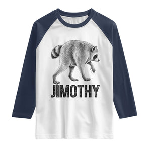 Viral Seattle Jimothy the Raccoon Raglan Shirt Vintage Trash Panda Meme Graphic