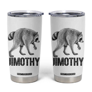 Viral Seattle Jimothy the Raccoon Tumbler Cup Vintage Trash Panda Meme Graphic