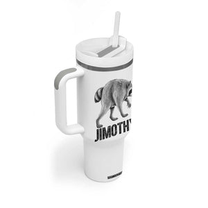 Viral Seattle Jimothy the Raccoon Tumbler With Handle Vintage Trash Panda Meme Graphic
