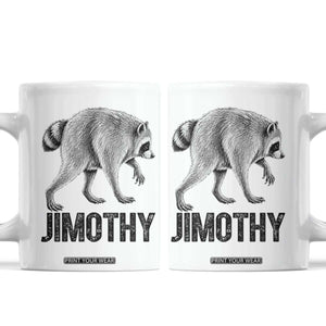 Viral Seattle Jimothy the Raccoon Coffee Mug Vintage Trash Panda Meme Graphic