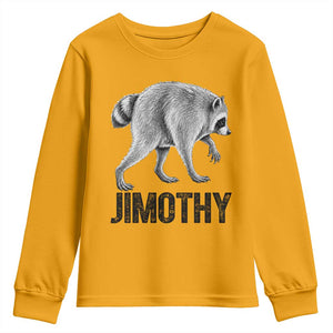 Viral Seattle Jimothy the Raccoon Youth Sweatshirt Vintage Trash Panda Meme Graphic TS02 Gold Print Your Wear