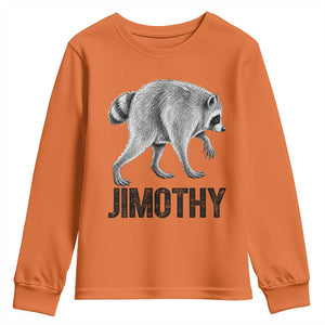 Viral Seattle Jimothy the Raccoon Youth Sweatshirt Vintage Trash Panda Meme Graphic TS02 Orange Print Your Wear