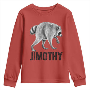 Viral Seattle Jimothy the Raccoon Youth Sweatshirt Vintage Trash Panda Meme Graphic TS02 Red Print Your Wear