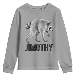 Viral Seattle Jimothy the Raccoon Youth Sweatshirt Vintage Trash Panda Meme Graphic TS02 Sport Gray Print Your Wear