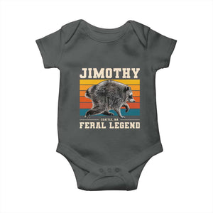 Jimothy from Seattle WA Feral Legend Raccoon Baby Onesie Viral Trash Panda Retro Sunset Strip Graphic TS02 Dark Heather Print Your Wear