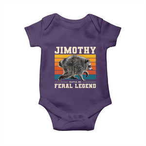 Jimothy from Seattle WA Feral Legend Raccoon Baby Onesie Viral Trash Panda Retro Sunset Strip Graphic TS02 Purple Print Your Wear
