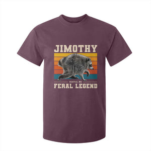Jimothy from Seattle WA Feral Legend Raccoon T Shirt For Kid Viral Trash Panda Retro Sunset Strip Graphic TS02 Maroon Print Your Wear