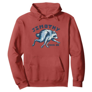 Rock On Jimothy the Raccoon Blue Graphic Hoodie Vintage Viral Seattle Trash Panda TS02 Red Print Your Wear