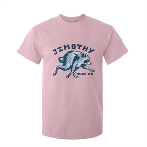 Rock On Jimothy the Raccoon Blue Graphic T Shirt For Kid Vintage Viral Seattle Trash Panda TS02 Light Pink Print Your Wear