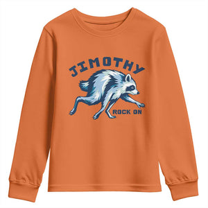 Rock On Jimothy the Raccoon Blue Graphic Youth Sweatshirt Vintage Viral Seattle Trash Panda TS02 Orange Print Your Wear