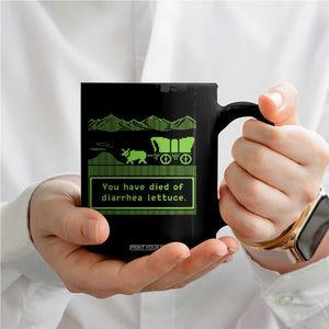 Retro 8-Bit Pixel 80s Game Over Parody Graphic Coffee Mug You Have Died Of Diarrhea Lettuce