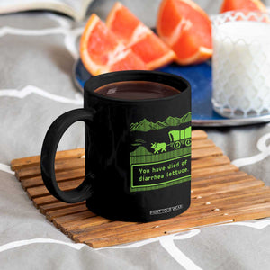 Retro 8-Bit Pixel 80s Game Over Parody Graphic Coffee Mug You Have Died Of Diarrhea Lettuce