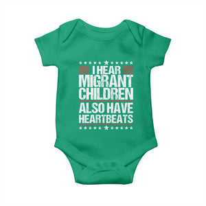 I Hear Migrant Children Also Have Heartbeats Baby Onesie Vintage Stars Human Rights Social Justice