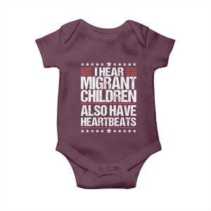 I Hear Migrant Children Also Have Heartbeats Baby Onesie Vintage Stars Human Rights Social Justice