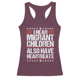 I Hear Migrant Children Also Have Heartbeats Racerback Tank Top Vintage Stars Human Rights Social Justice