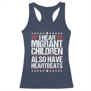 I Hear Migrant Children Also Have Heartbeats Racerback Tank Top Vintage Stars Human Rights Social Justice