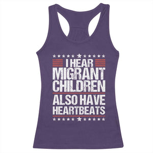 I Hear Migrant Children Also Have Heartbeats Racerback Tank Top Vintage Stars Human Rights Social Justice