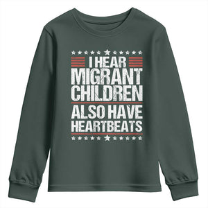 I Hear Migrant Children Also Have Heartbeats Youth Sweatshirt Vintage Stars Human Rights Social Justice