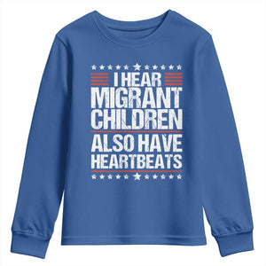 I Hear Migrant Children Also Have Heartbeats Youth Sweatshirt Vintage Stars Human Rights Social Justice