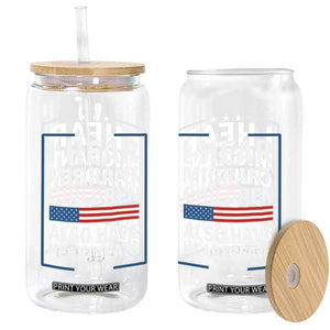 I Hear Migrant Children Also Have Heartbeats Glass Can Patriotic American Flag Human Rights