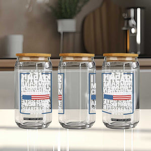 I Hear Migrant Children Also Have Heartbeats Glass Can Patriotic American Flag Human Rights