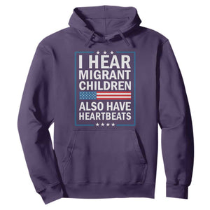 I Hear Migrant Children Also Have Heartbeats Hoodie Patriotic American Flag Human Rights