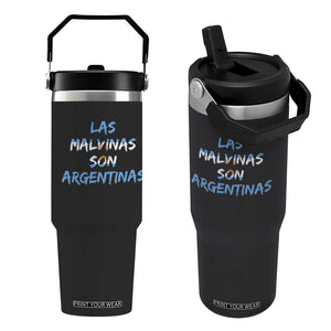 Patriotic Las Malvinas Son Argentinas Flag Flip Straw Tumbler Argentine Heritage Sun of May Argentina Sovereignty