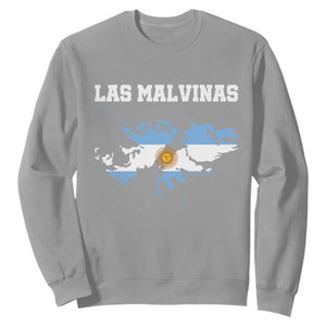 Las Malvinas Island Map Flag Graphic Sweatshirt Patriotic Sovereignty Argentine Heritage Sun of May Pride