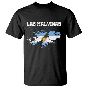 Las Malvinas Island Map Flag Graphic T Shirt Patriotic Sovereignty Argentine Heritage Sun of May Pride