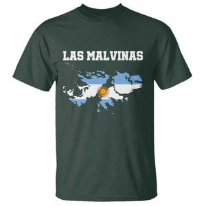 Las Malvinas Island Map Flag Graphic T Shirt Patriotic Sovereignty Argentine Heritage Sun of May Pride