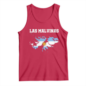 Las Malvinas Island Map Flag Graphic Tank Top Patriotic Sovereignty Argentine Heritage Sun of May Pride