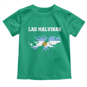 Las Malvinas Island Map Flag Graphic Toddler T Shirt Patriotic Sovereignty Argentine Heritage Sun of May Pride