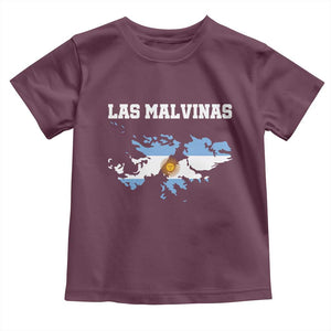 Las Malvinas Island Map Flag Graphic Toddler T Shirt Patriotic Sovereignty Argentine Heritage Sun of May Pride