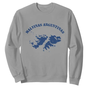 Retro Malvinas Argentinas Distressed Map Graphic Sweatshirt Argentine Island Sovereignty Heritage Pride